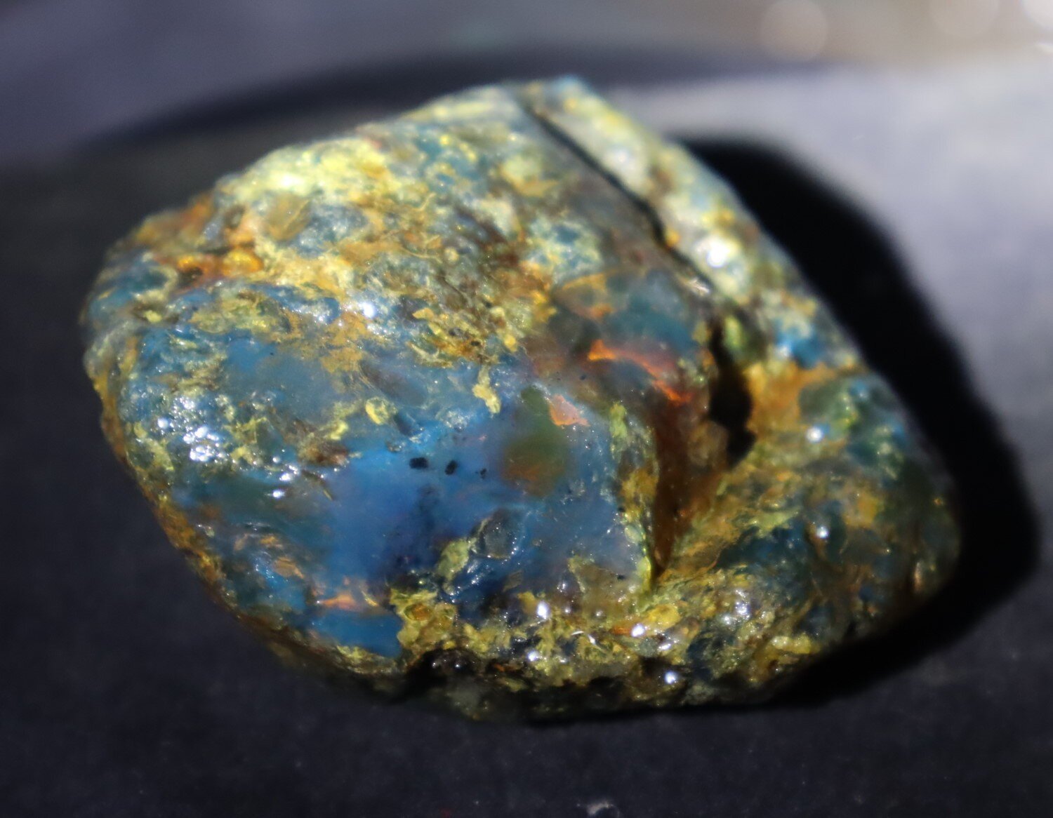 Beautiful Natural Dominican Translucent Green Blue Amber Rough Specimen 61mm 47g – photo 10