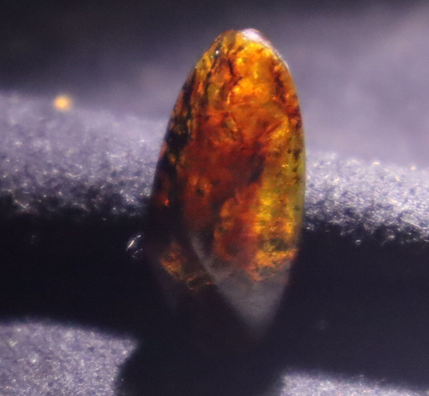Beautiful Natural Dominican Translucent Light Blue Amber Polished Stone 23mm – photo 8